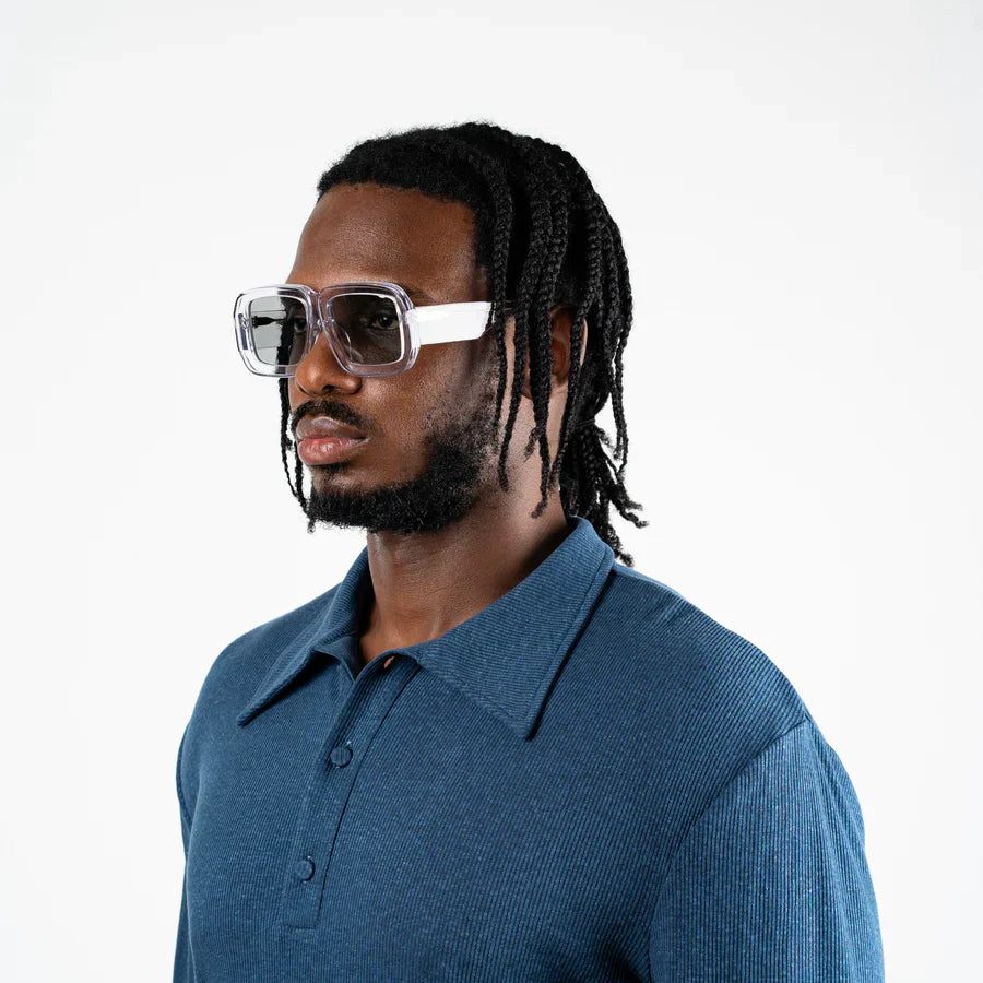 Mazamio Sunglasses - Transparent with Light Grey Tint