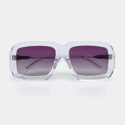 Mazamio Sunglasses - Transparent with Purple Gradient Tint