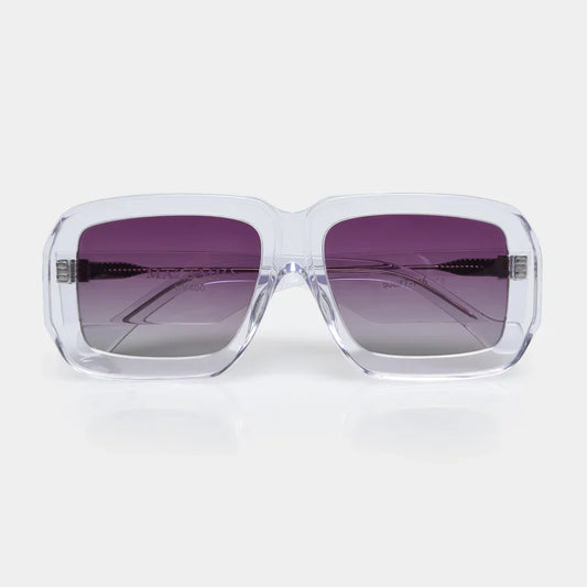 Mazamio Sunglasses - Transparent with Purple Gradient Tint