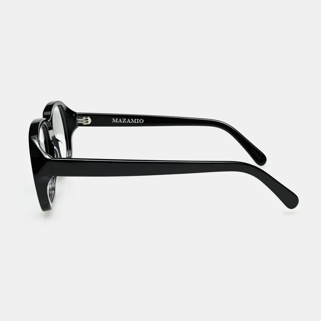 Mazamio Delon Sunglasses - Black with Clear Tint