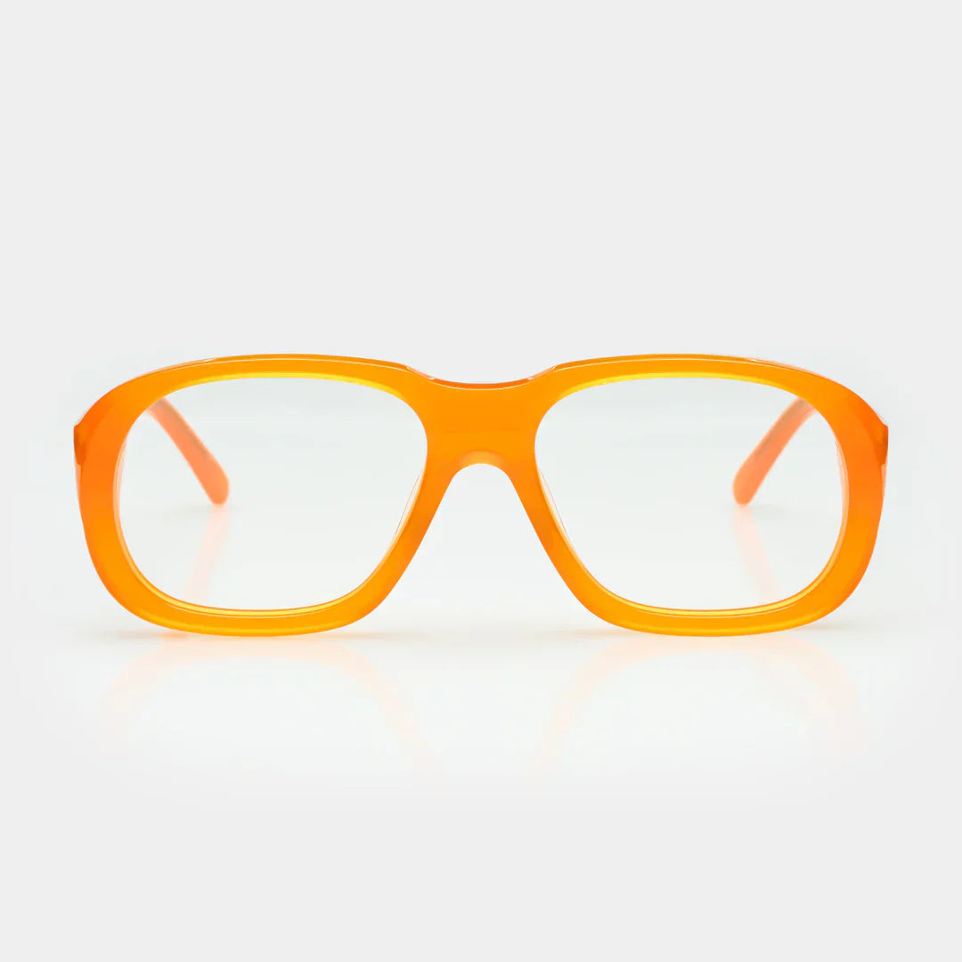 Mazamio Delon Sunglasses - Light Orange with Clear Tint