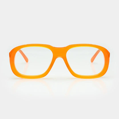 Mazamio Delon Sunglasses - Light Orange with Clear Tint
